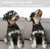 ARING PET Halloween Dog Collar-Cute Fall Dog Collar for Small Dogs - Large / Fall Black Orange Grid - image 4