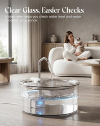 Tomxcute Official Glass Cat Water Fountain Replacement Filters-10+2 - 1 Fountain+3 Filters - image 2