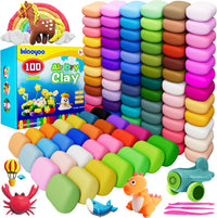 Ixiaoyoo Air Dry Clay, 30 Colors Foam Modeling Clay for School Projects – Fun for Kids & Family - 100 Colors