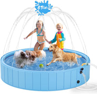 YSJILIDE 2-in-1 dog pool and sprinkler splash pad for large dogs, 63 x 12 inch - view 3