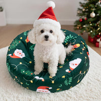 Round Dog Bed Cover Washable Elastic Edged 30×9.8 Inch – Essentials for Dogs - 30*30*9.8 Inch / Christmas BL - image 2