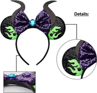 RAZKO Mouse Ears Headband - Flaming Maleficent - image 4