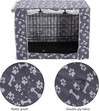 Pethiy Dog Crate Cover Durable Polyester Pet Kennel Cover Universal - 30.0"L x 19.7"W x 21.0"H / Sky Gray - image 3