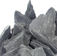 CFKJ [18 Pounds] Natural Slate Stone Rocks, 5 to 7 inch Slate Stone Rocks for Aquascaping, Aquariums, Terrariums, Amphibian Enclosures