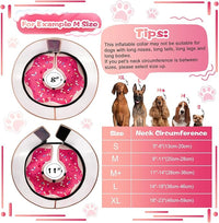 Inflatable Dog Cone Collar with Detachable Enhanced Anti-Licking Shield, Soft Neck Donut Collar for Dogs After Surgery, Adjustable Dog Cone Alternative for Large Medium Small Dogs & Cats