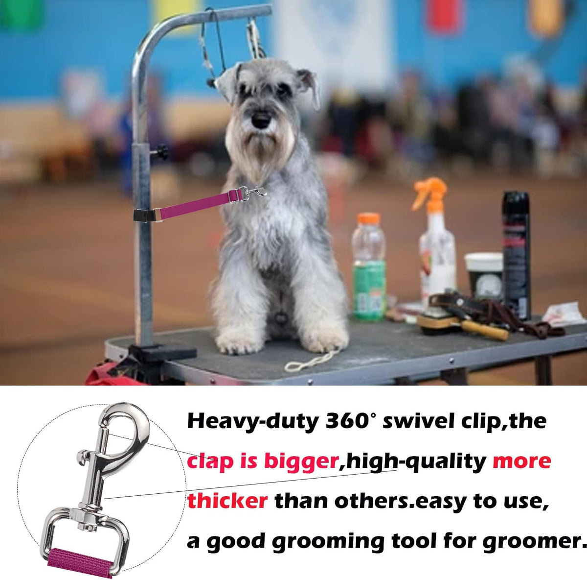 Pet Dog Grooming Arm Accessories - Pink & Hot Pink - image 4