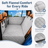 IJVAE Dog Seat Cover for Back Seat - Gray flannel / For Full Size Truck - image 2
