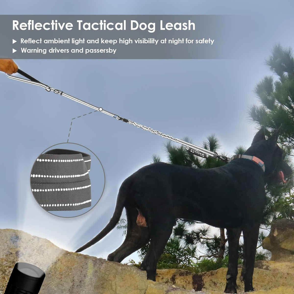 AUBELL Tactical Dog Leash Heavy Duty - Grey - image 4