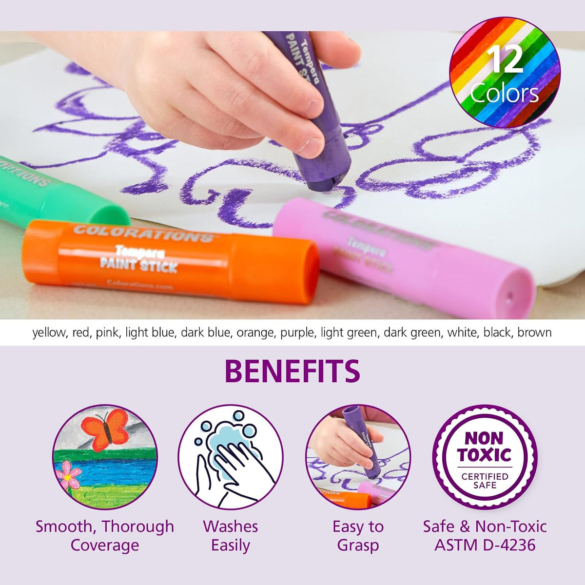 Colorations Colors Like Me tempera paint sticks in 8 skin tone colors - view 7