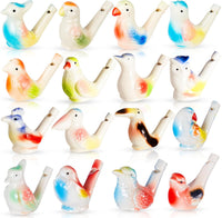 Gejoy 6 Pcs Bird Water Whistles Ceramic Bird Call Warbling Water - 18 / Vibrant