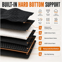 XL Hard-Bottom Dog Car Seat Extender for Trucks & SUVs – Waterproof Rear Seat Hammock for Large Dogs