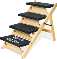 BRIKY 2-in-1 Dog Stairs/Ramp with 4 Steps
