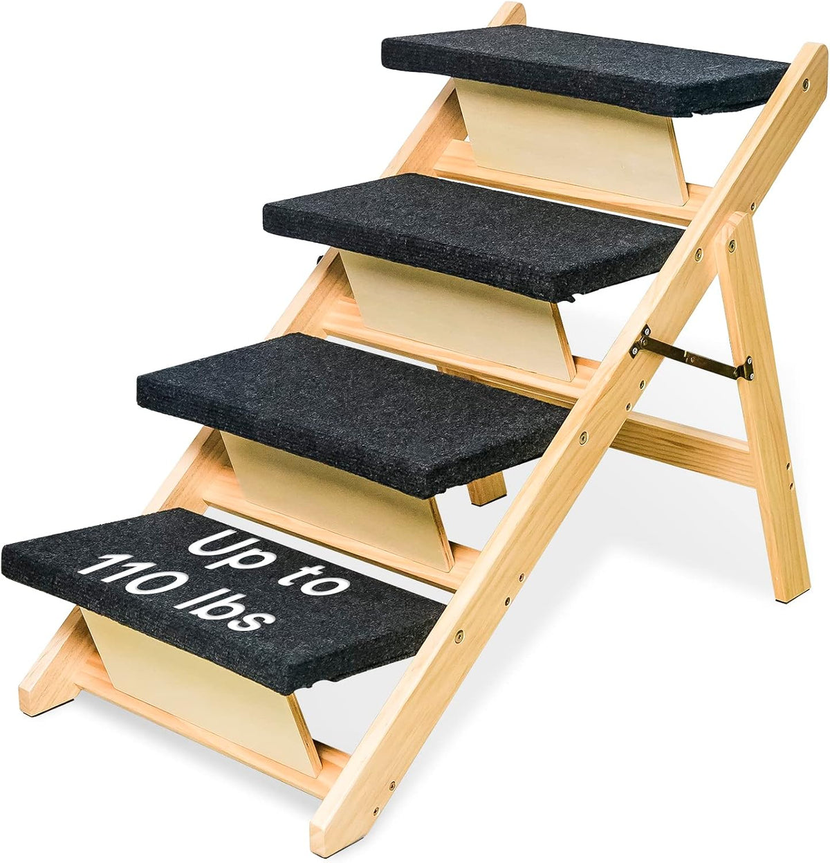 BRIKY 2-in-1 Dog Stairs/Ramp with 4 Steps
