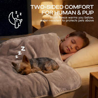 Luciphia Waterproof Pet Blanket - S (40" x28") / Khaki+white - image 3