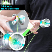 MAGICYOYO V12 Finger Spin Yoyo - Silver Green Yellow - image 4