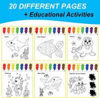 ALNETI Paint with Water Coloring Books for Toddlers - OCEAN LIFE / Art Paper - image 2