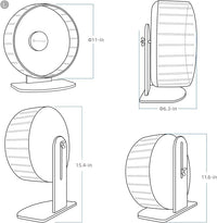 Niteangel Super-Silent Hamster Exercise Wheels: - Quiet Spinner Hamster Running Wheels with Adjustable Stand for Hamsters Gerbils Mice Or Other Small Animals (L, Mint Green)
