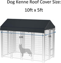 Outdoor Dog Kennel Cover 10' x 10' Replaceable Top Cover - Black / 10' x 5' - image 2