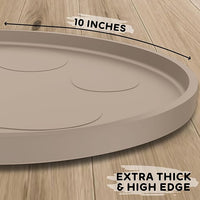 Dog Food Mat Round 10" - Raised Edges Dogs Mat for Food and Water Prevent Spill, Waterproof Cat Food Mats Protect Floors, Easy Clean Dog Bowl Mats for Food and Water, Silicone Pet Feeding Placemats