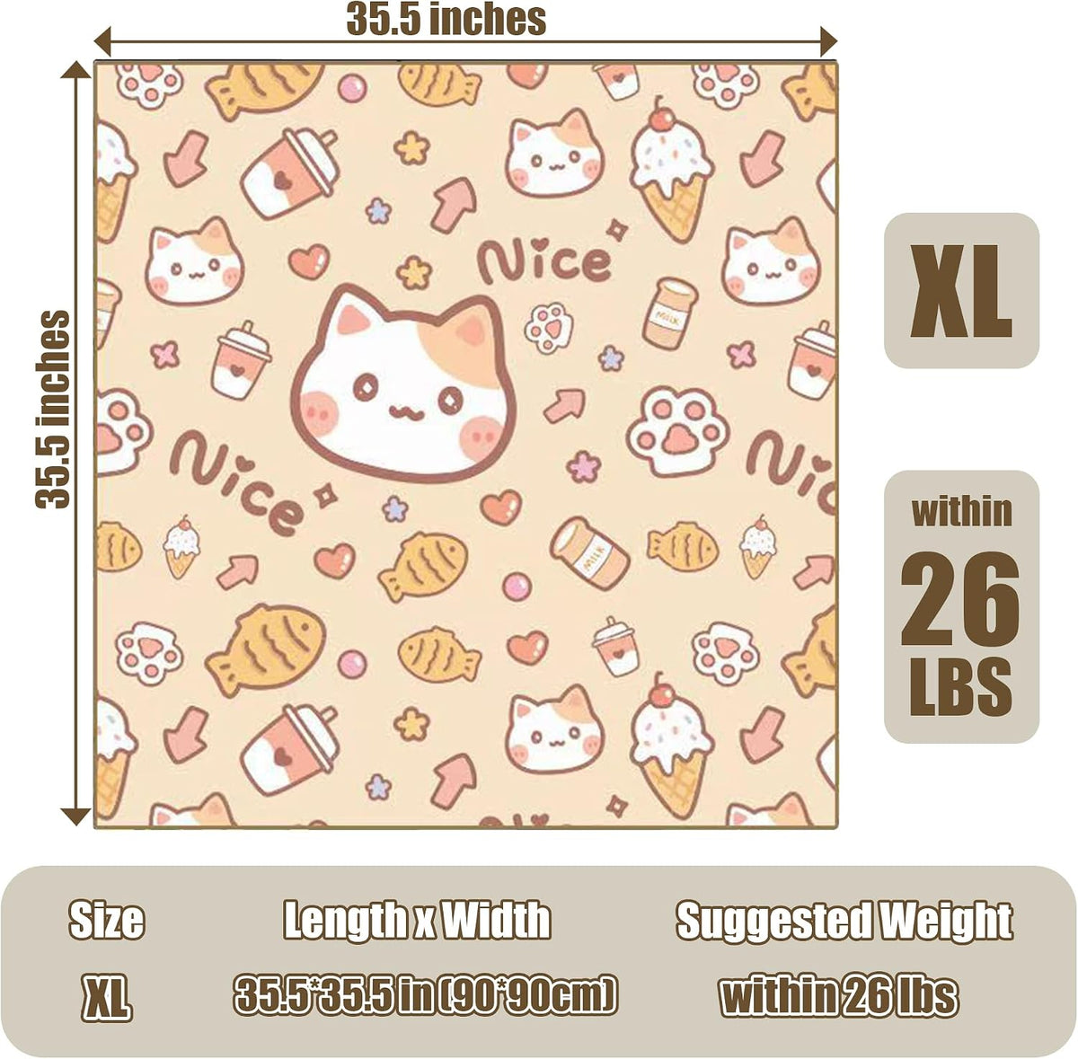 27.6" Cat Grooming Wrap Cat Wrap for Cutting Nails L – Essentials for Cats - XL-35.5inch (within 26lbs) / #D1 - image 2