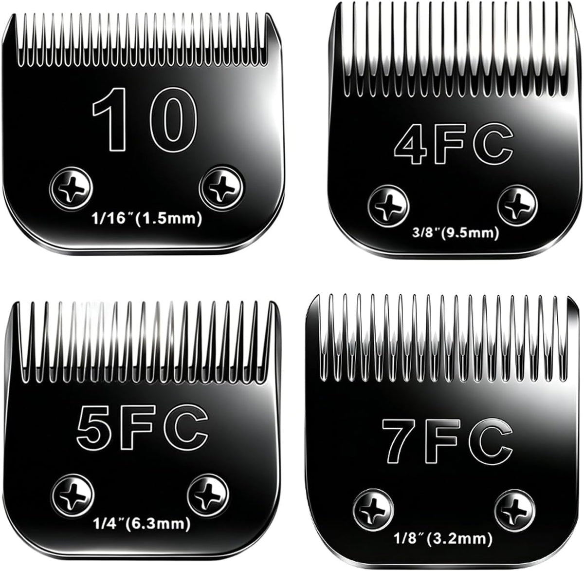 4PCS Dog Grooming Replacement Blades Compatible with Andis/Oster A5 – Essentials for Dogs - 40:1/100''(0.25MM)