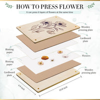 Aboofx Wooden Flower Pressing Kit - 10.8" x 6.9" 6 Layers - image 4