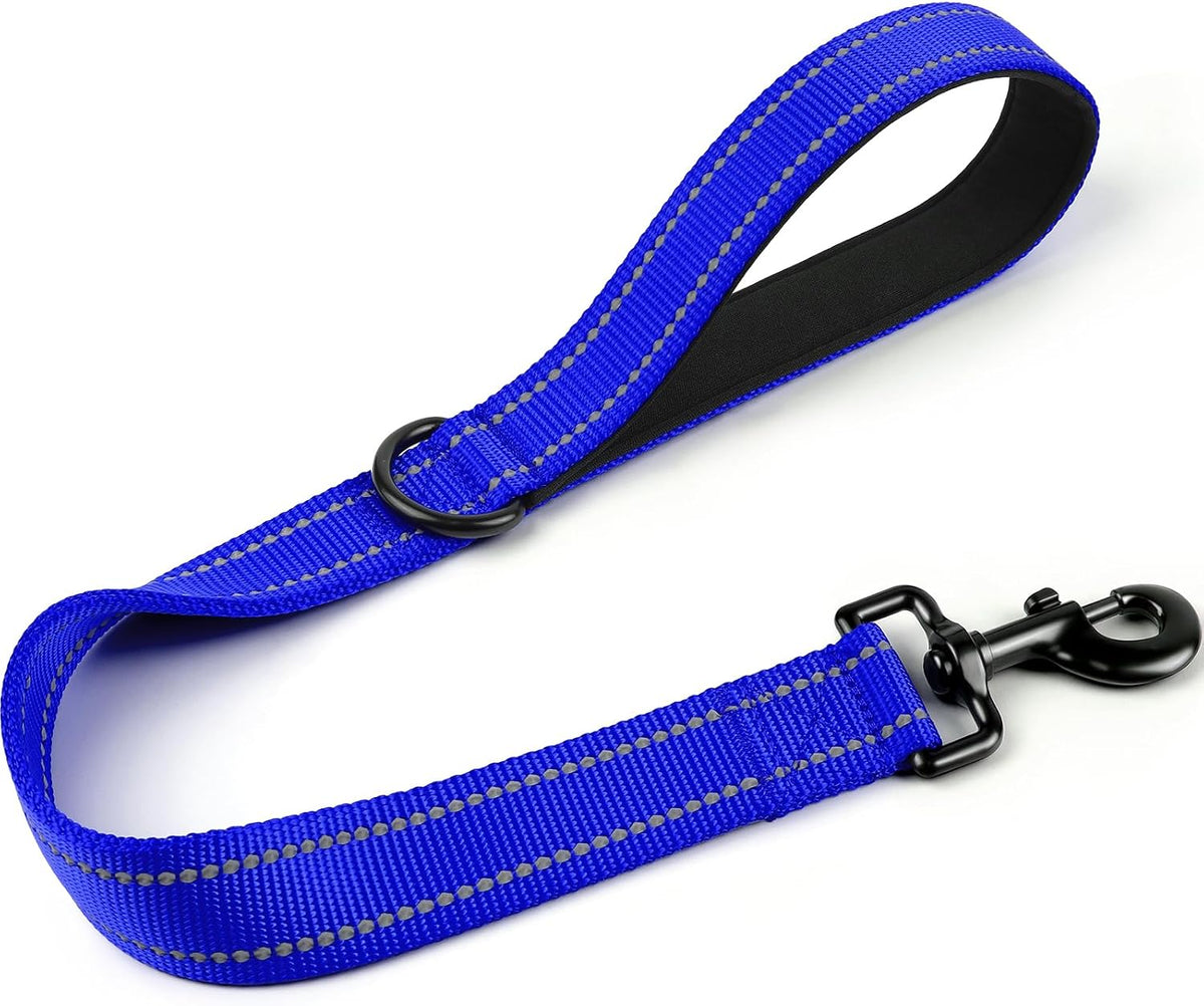Joytale Short Dog Leash for Close Control & Training, 18" - 2 ft / Navy Blue