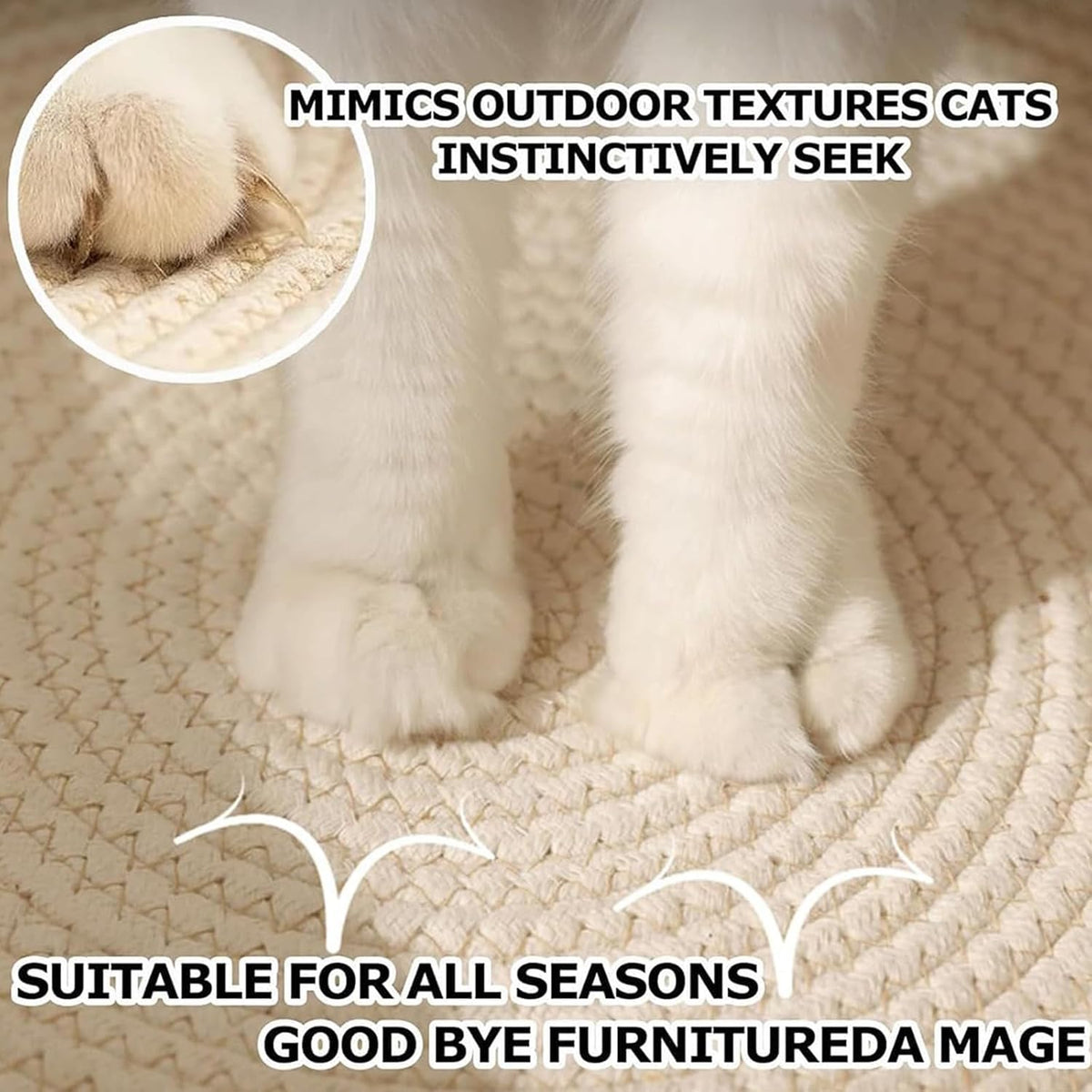 Instinct Basket, Stimuli Handwoven Cat Basket for Cats - Small-16in（Without cushion） - image 2