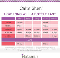 Herbsmith Calm Shen – Herbal Blend for Dogs & Cats – Natural Anxiety Remedy for Dogs & Cats – Feline and Canine Calming Supplement – 500g Powder