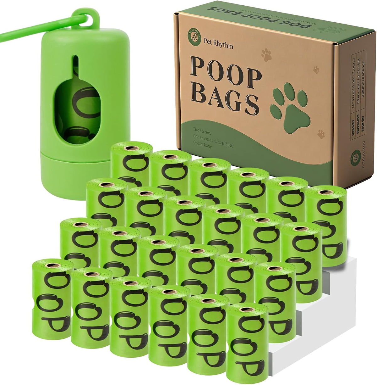 Cherry Blossom Scented Dog Poop Bags, 42 Rolls 630 counts - Green / 360 Count (Pack of 1)