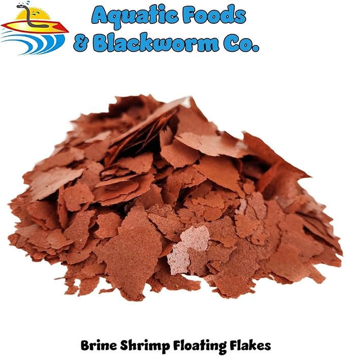 Aquatic Foods Inc. Brine Shrimp Flakes for Freshwater Cichlids, Angels, Tetras, Guppies, Marine Tangs, Butterflies, Angelfish, Anthias, Clown Fish. WL…2-lbs Poly Bag