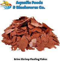 Aquatic Foods Inc. Brine Shrimp Flakes for Freshwater Cichlids, Angels, Tetras, Guppies, Marine Tangs, Butterflies, Angelfish, Anthias, Clown Fish. WL…1/2-lb Foil Pouch Bag