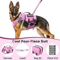 WINSEE Tactical Dog Harness with Dog Leash - X-Large / Pink - image 2