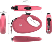 TUG Monochrome 360° Tangle-Free Retractable Dog Leash - Pink / Large, 16 ft - image 3