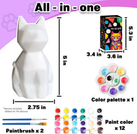 FUNZBO 4.3in Paint Your Own Dinosaur Lamp Kit - Cat - image 2
