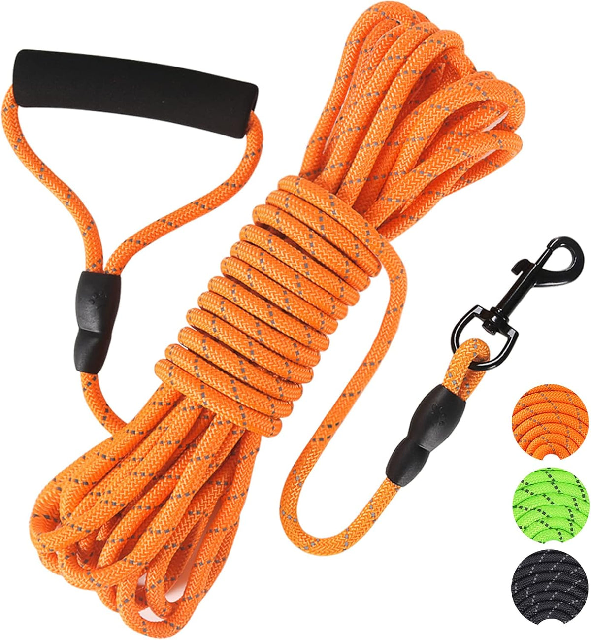 Vivifying Floating Long Dog Leash - 32ft / Orange