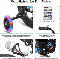 JOYSTAR Pluto 12-20" Kids Bike with Light Up Training Wheels – Fun for Kids & Family - Blue / 12 Inch with Flash Training Wheels - image 4