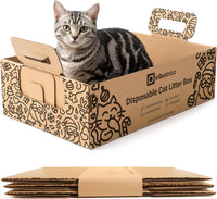3-Pack Jumbo Disposable Cat Litter Box - 3-Pack Cartoon / Large