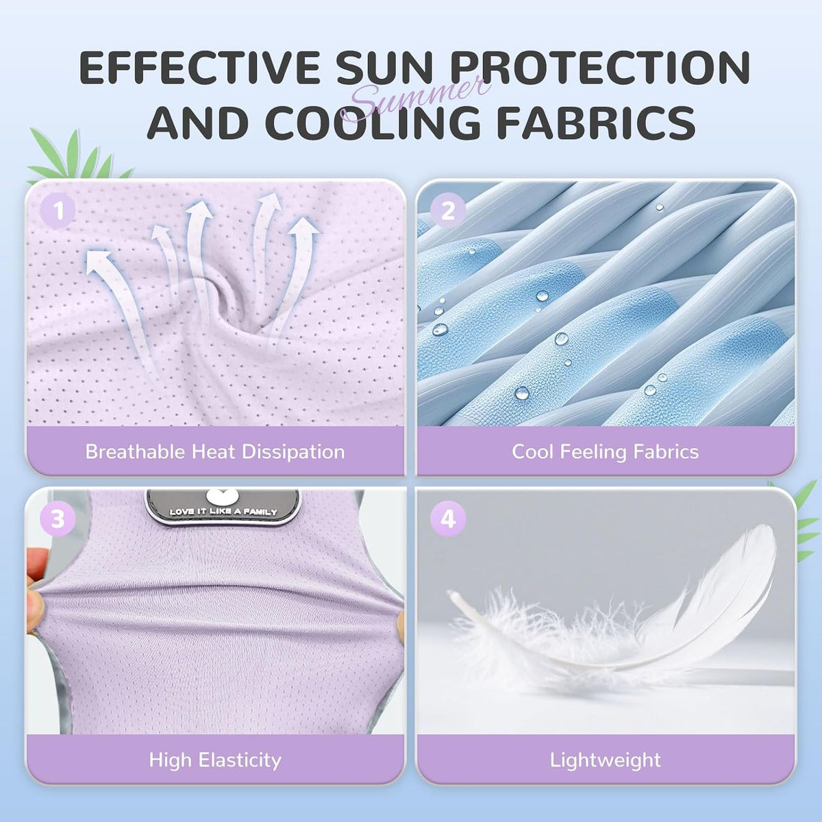 3 Pack Dog Cooling Vest with D-Ring Dog Tshirt Sun Protection Small - 1Pack Purple / Medium - image 4