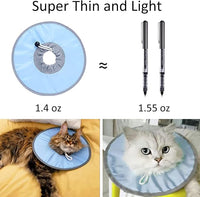 Waterproof Cat Recovery Collar, Adjustable Pet Cone Collar, Protective Cat Neck Cones to Stop Licking Wounds, Lightweight Kitten Cones After Surgery, Elizabethan E Collar for Cats, Small Dog, Puppy