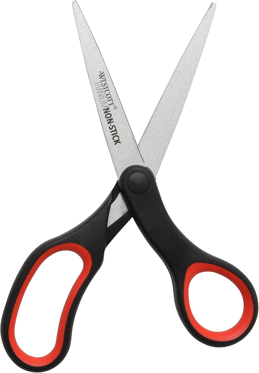 Westcott 8 inch titanium non-stick scissors with black and red handles, 2 pack - view 3