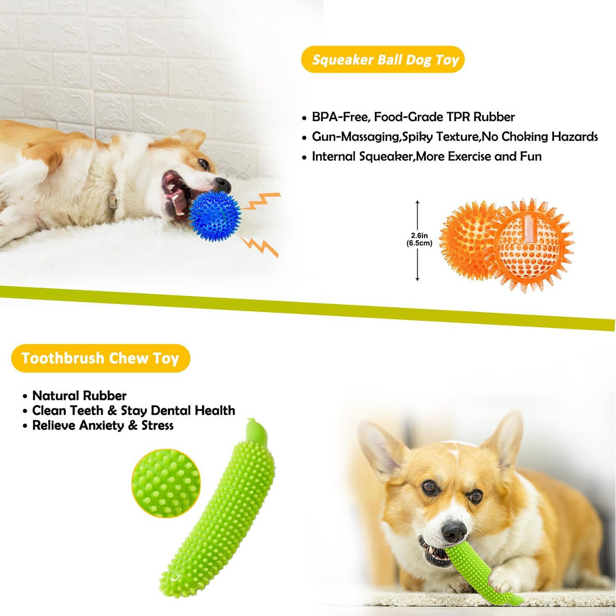 Aipper Dog Toys 25 Pack for Fun and Teeth Cleaning - image 3