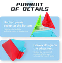 Roxenda Pyramid Speed Cube 3x3x3 Triangle Puzzle Magic Cube – Fun for Kids & Family - Pyramid Cube Stickerless - image 4
