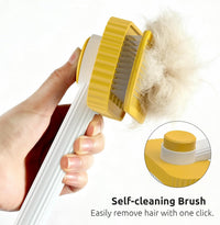 Cat brush, Cat Brush for Long or Short Haired Cats – Essentials for Cats - Yellow - image 4