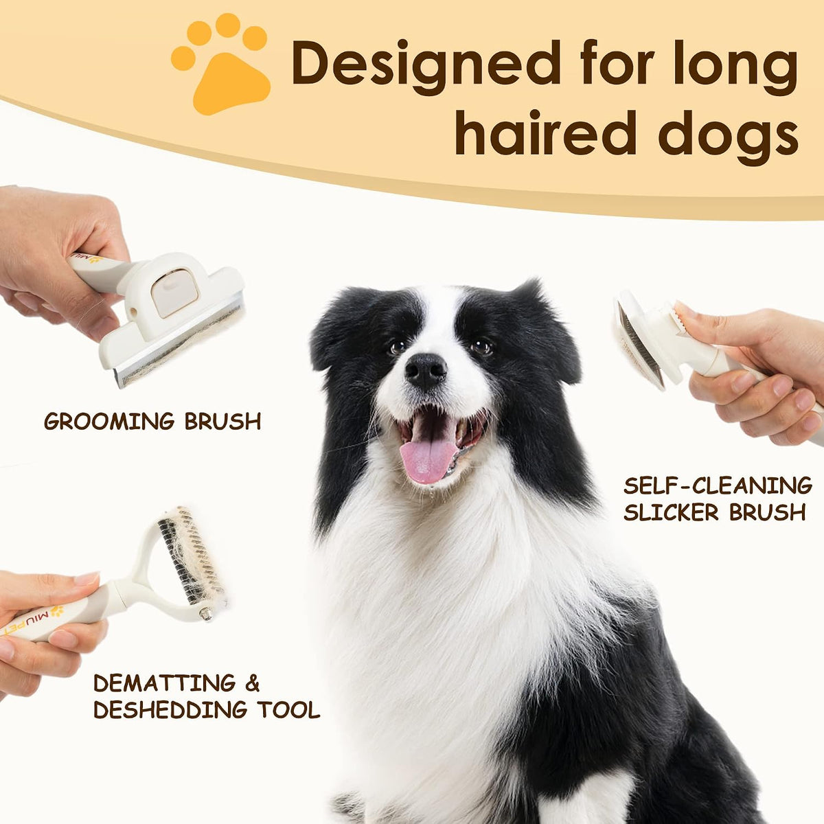 Professional Deshedding Dog Brush Grooming Kits - image 2