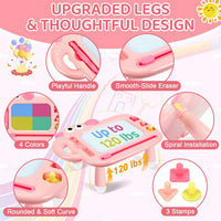 YUBALEER Magnetic Drawing Board for Toddler Boys Mess Free Doodle - Pink - image 4