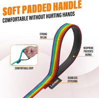 Long Line Dog Training Leash with Padded Handle - 20ft / Rainbow - image 3