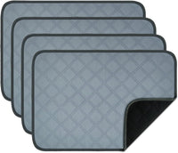RIOUSSI Reusable Pee Pads for Dogs, Puppies. Washable, Absorbent - 18"x24"(4pack) / Light Gray