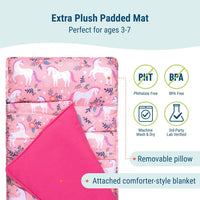 Wildkin Kids Original Nap Mat, Cozy Kids Sleep Mat with Pillow - Magical Unicorns - image 3