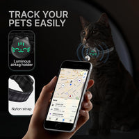 AirTag Cat Collar, Reflective Breakaway Collar - Black Checkered / Small(9-13inch) - image 2